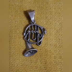 Sterling Silver trumpet pendant